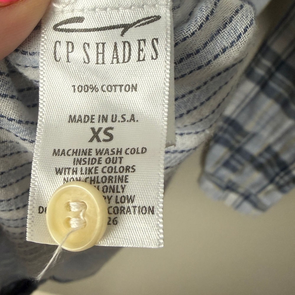 CP Shades Women’s Cotton Gauze Plaid Button Down Shirt - Picture 5 of 9